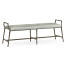 Modern Curved Bronzed Bench