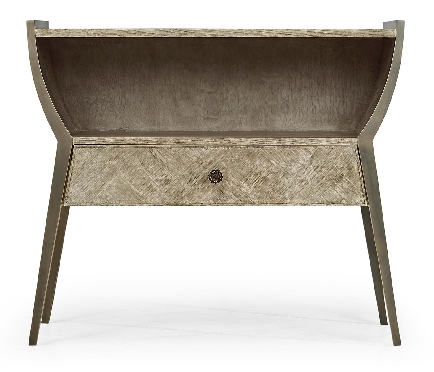 Rectangular Grey Oak Bedside Table