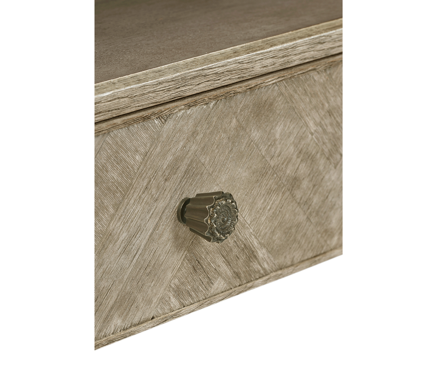 Rectangular Grey Oak Bedside Table