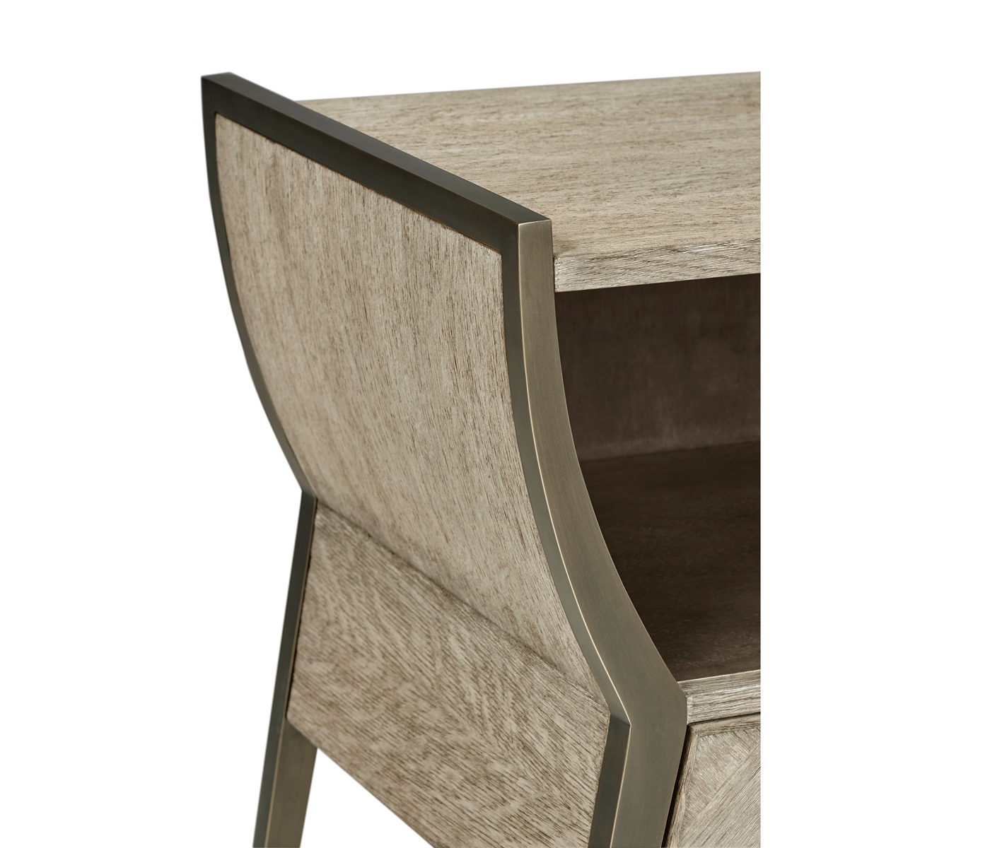 Rectangular Grey Oak Bedside Table