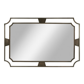 Rectangular Curved Bronzed Wall Hanging Mirror