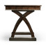 Black Eucalyptus & Silver Espresso Desk with Wood Stretcher