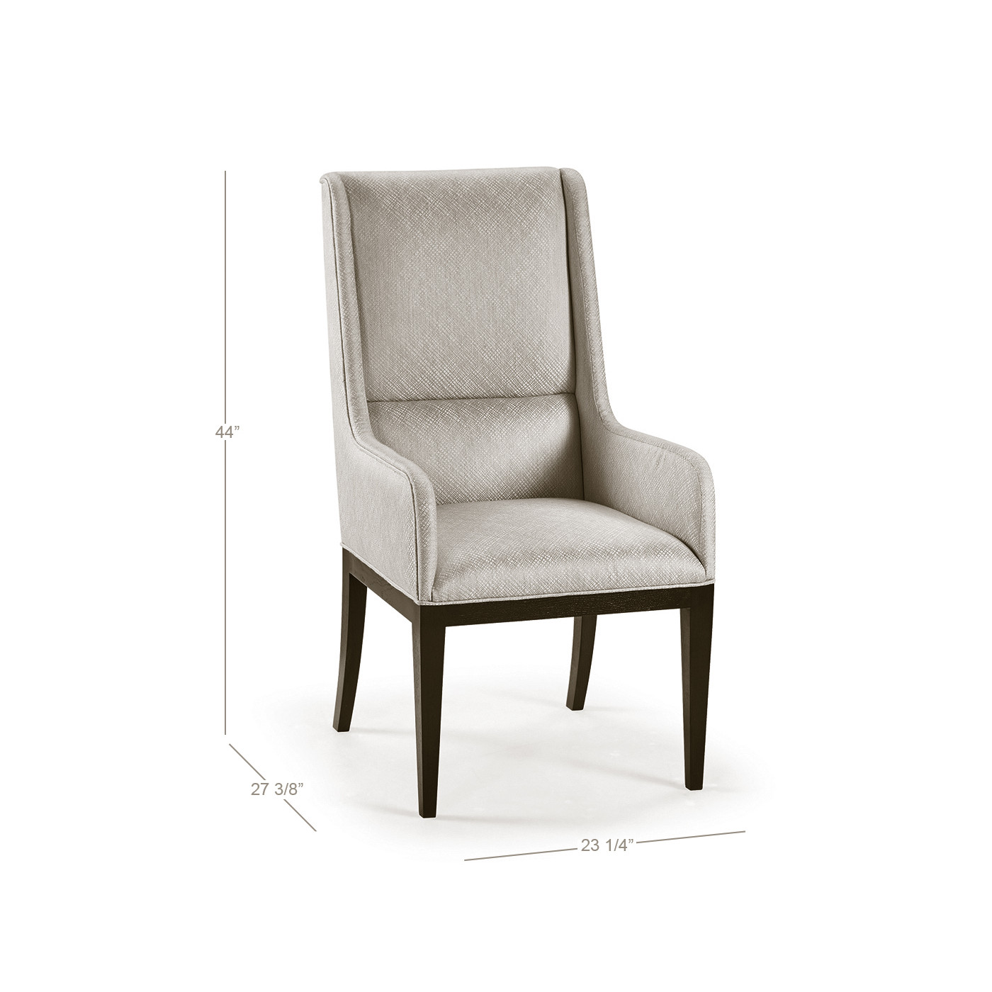 Geometric Channel Back Arm Chair