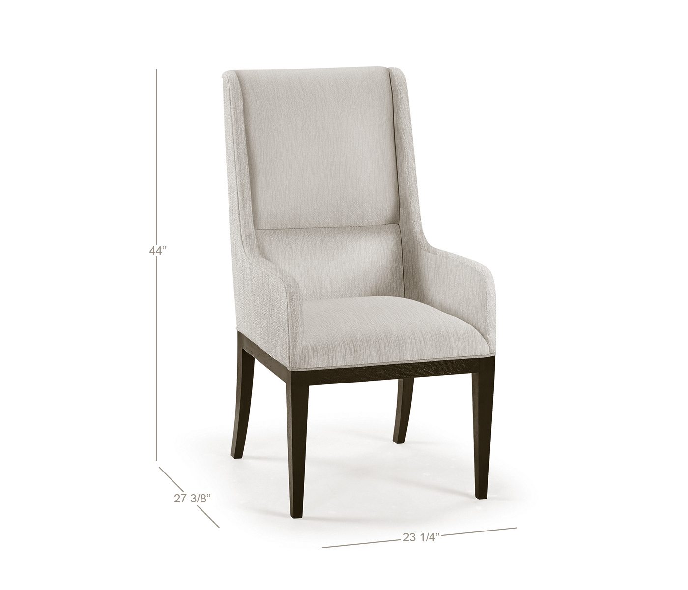 Geometric Channel Back Arm Chair