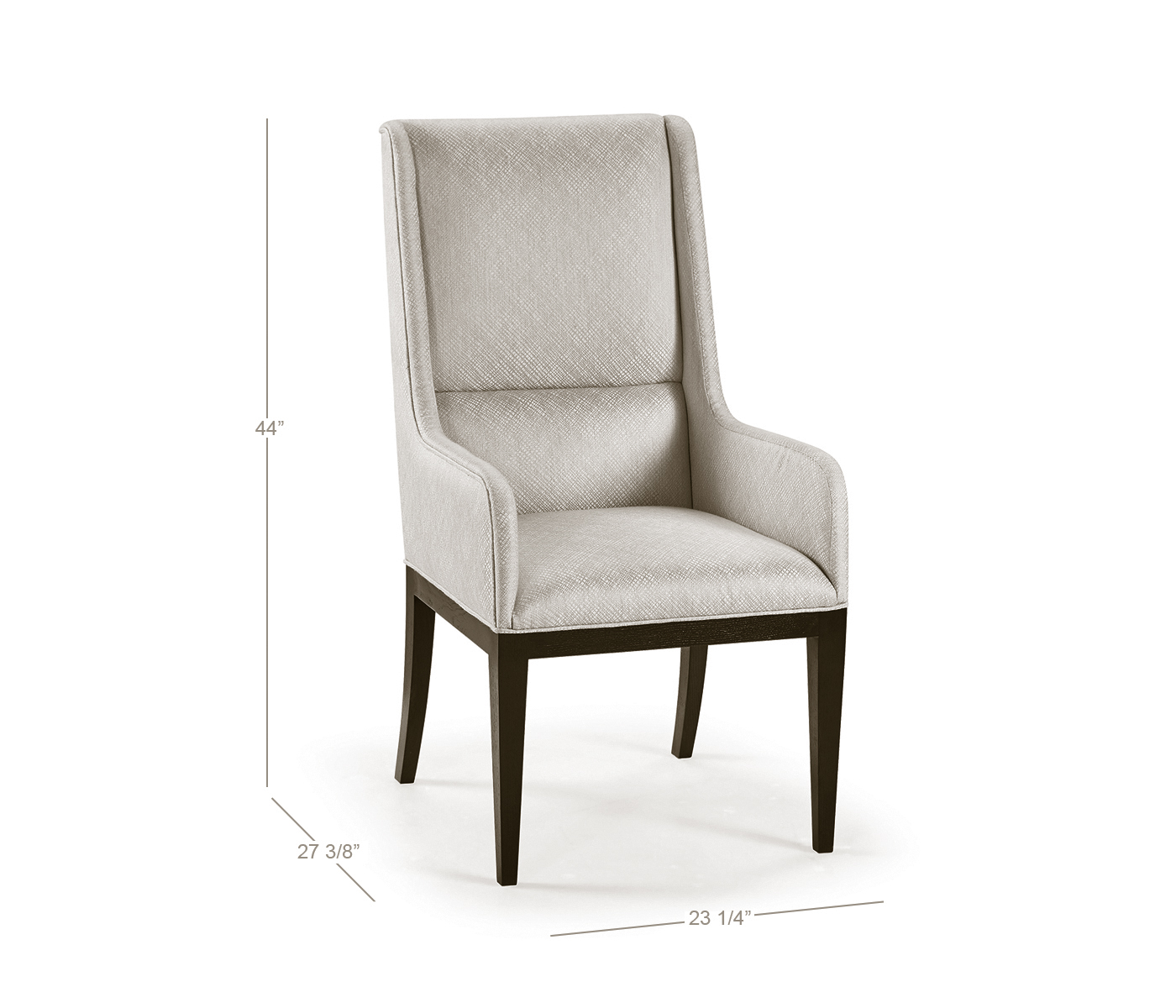 Geometric Channel Back Arm Chair