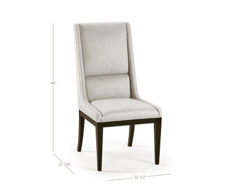 Geometric Channel Back Side Chair