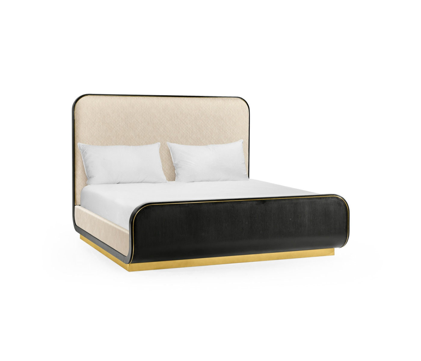 Fusion Curved Ebonised Oak UK King Bed