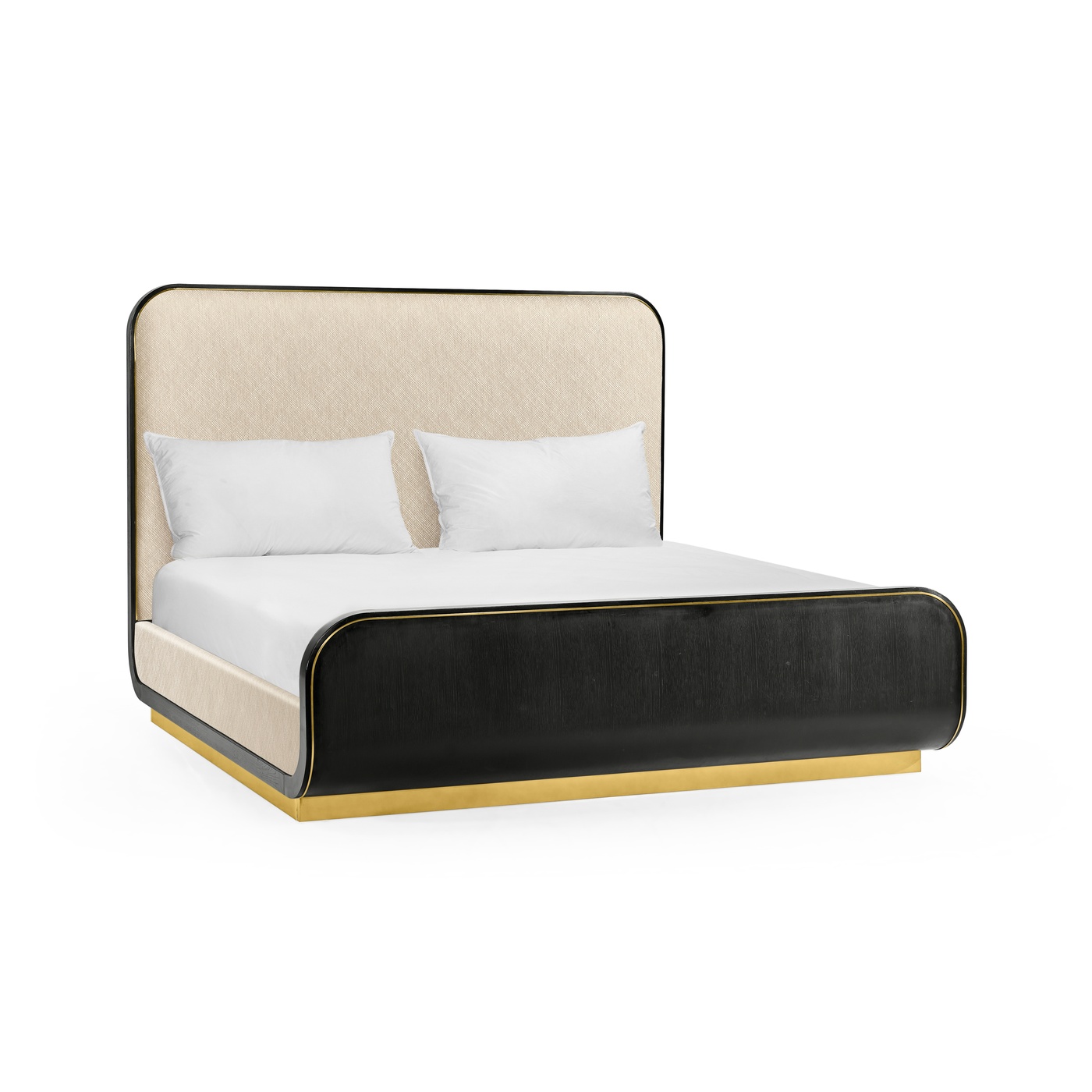 Fusion Curved Ebonised Oak UK King Bed