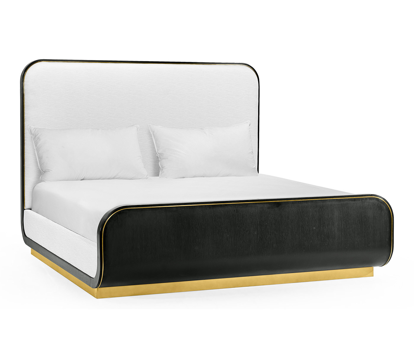 Fusion Curved Ebonised Oak US King Bed