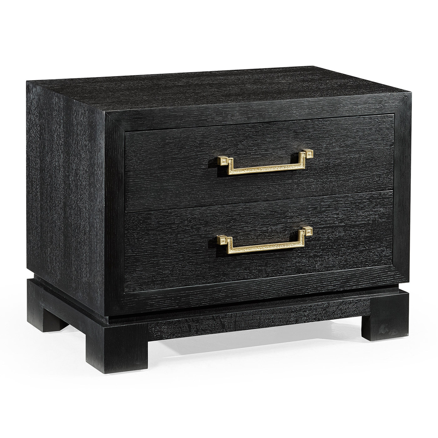 Fusion Ebonized Oak Nightstand with Drawers