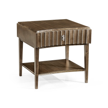 Gatsby Reeded End Table with Shelf