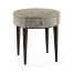 Geometric Circular Dark French Oak End Table with Drawer