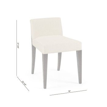 Geometric Dark Mocha Oak Vanity Chair