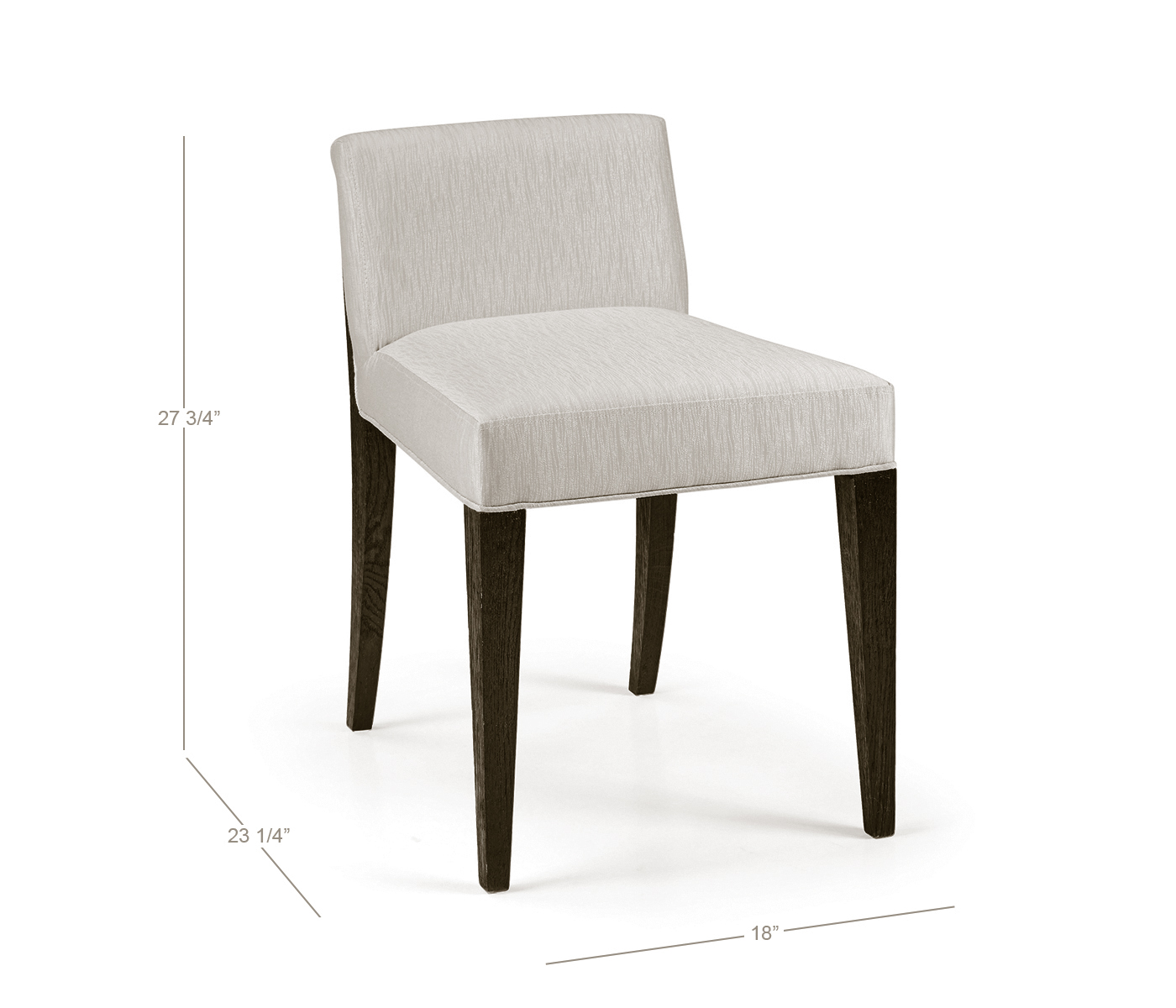 Geometric Dark Mocha Oak Vanity Chair