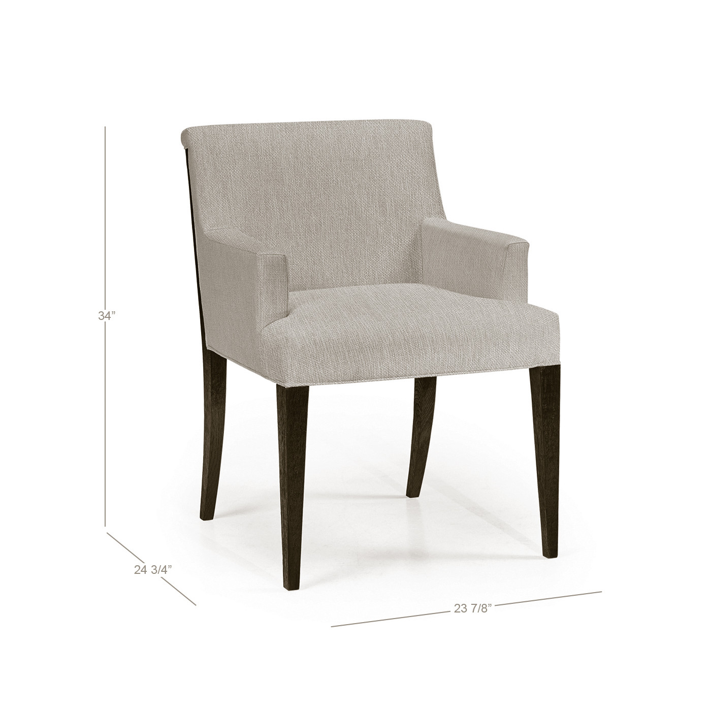 Geometric Transitional Upholstered Dining Arm Chair