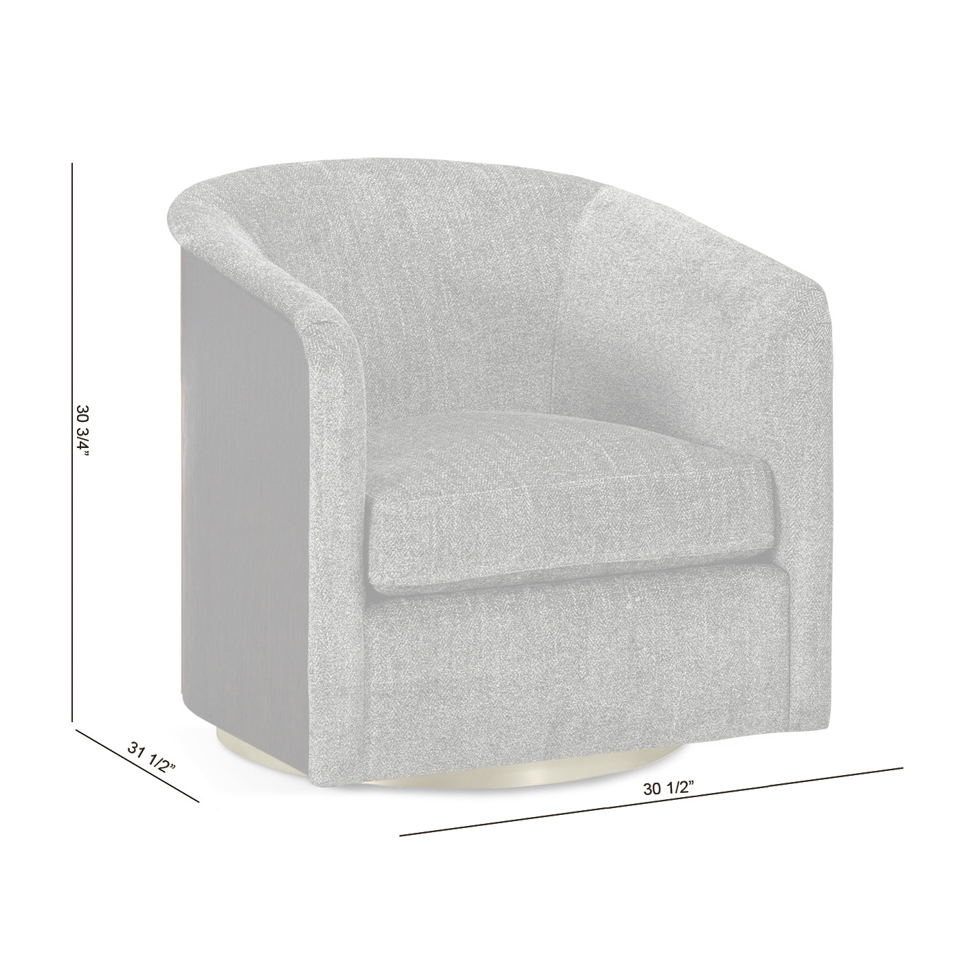 Geometric Dark Mocha Oak Swivel Chair