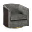 Geometric Dark Mocha Oak Swivel Chair