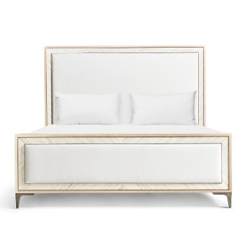 Tideline Bone & Linen-Blend Upholstered Bed