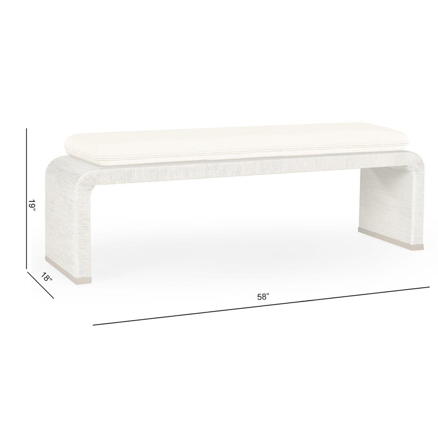 Swell Danish Cord Long Bench