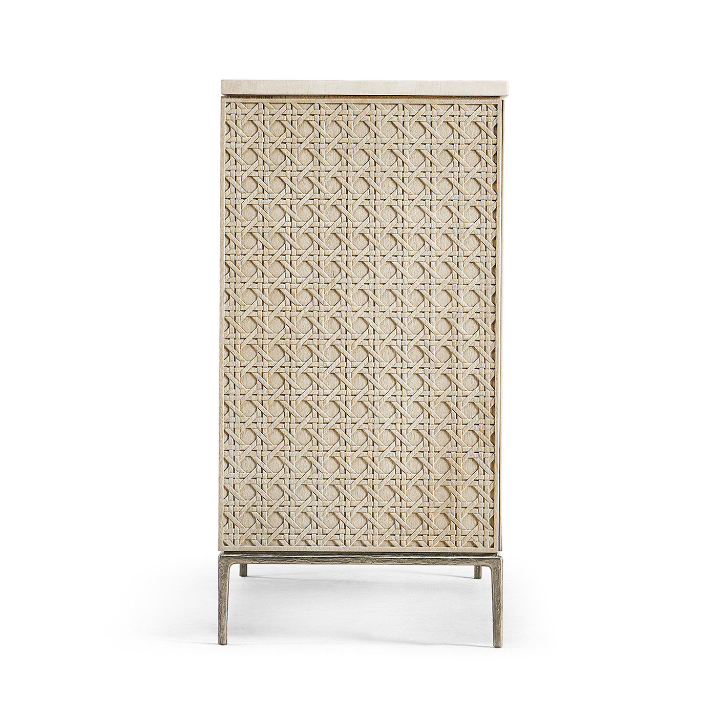 Cnoidal Carved Cane Door Chest