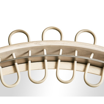 Vorticity Oval Rattan Mirror