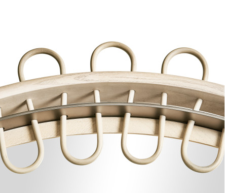 Vorticity Oval Rattan Mirror