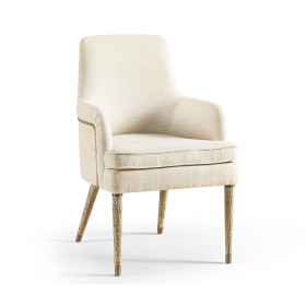 Shoal Linen & Grasscloth Host Chair