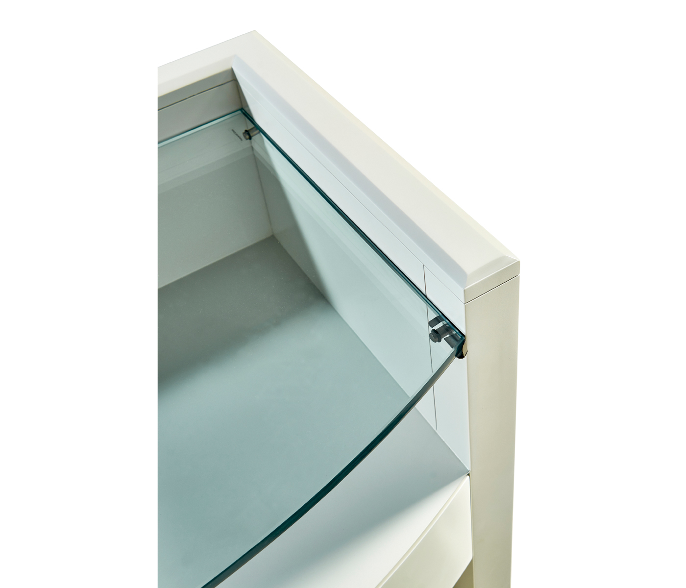 Coy Glass Shelf Nightstand