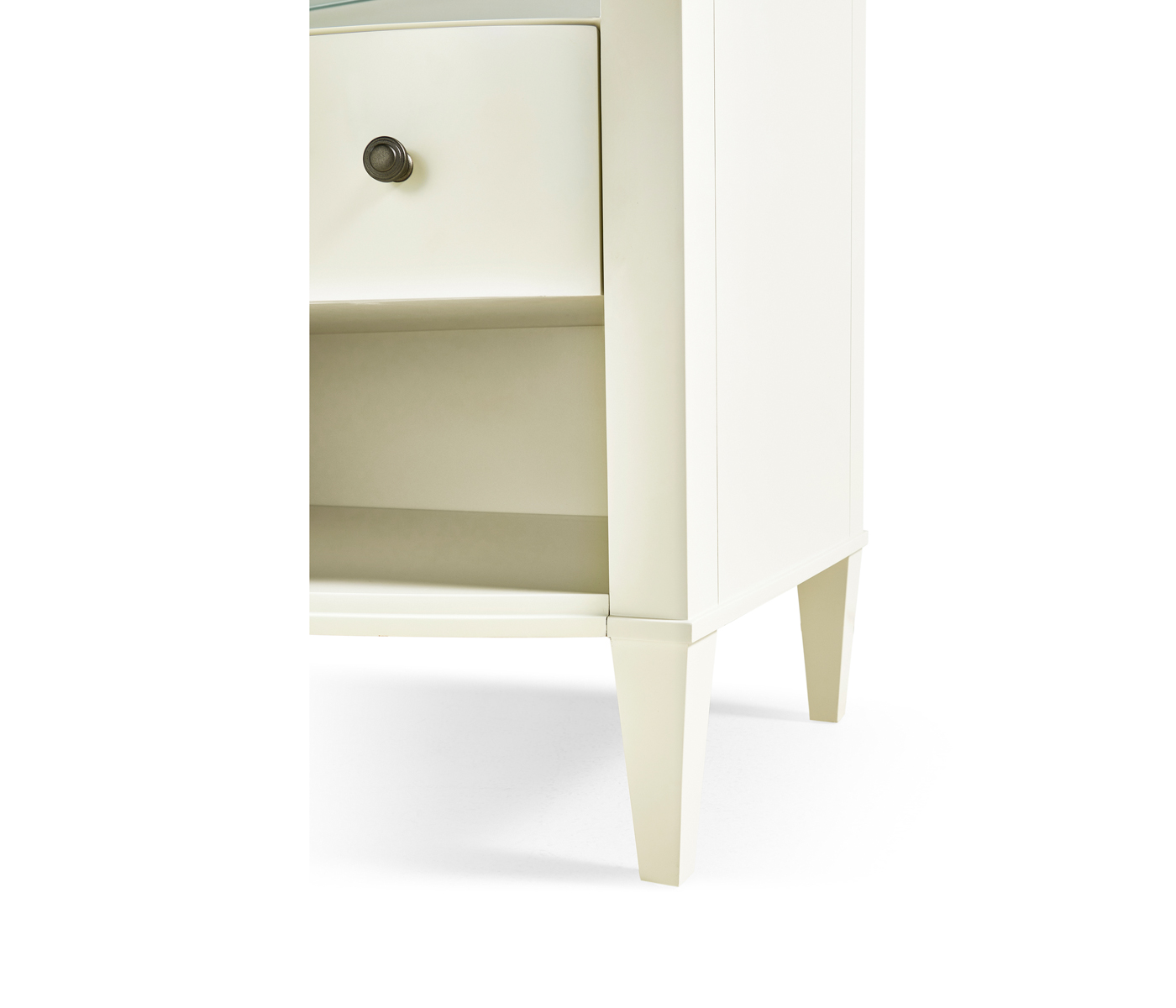 Coy Glass Shelf Nightstand
