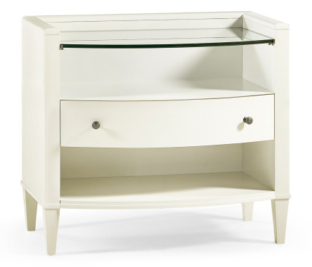 Coy Glass Shelf Nightstand