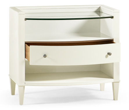 Coy Glass Shelf Nightstand