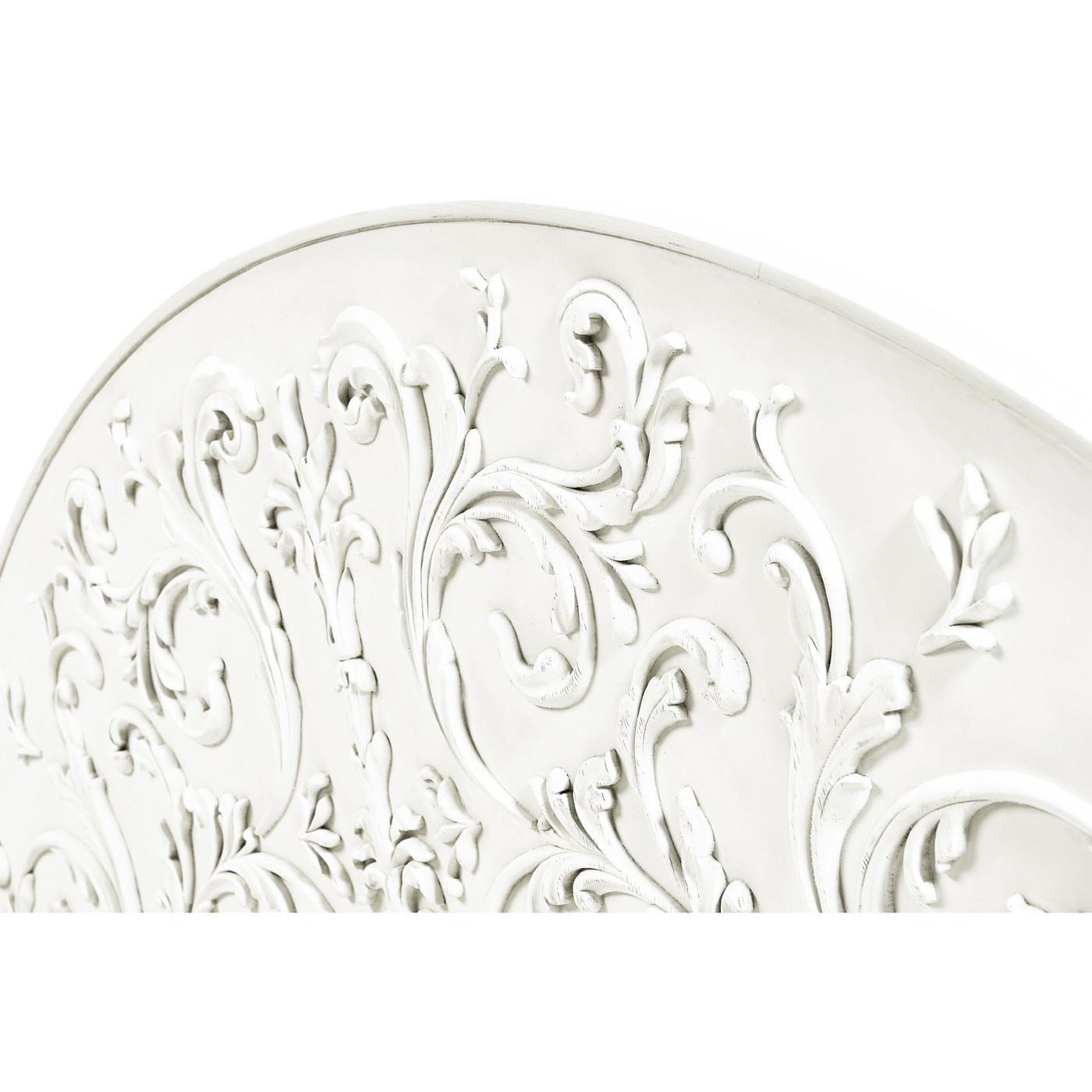 Moon Flower Half Round Carved Panel Bed