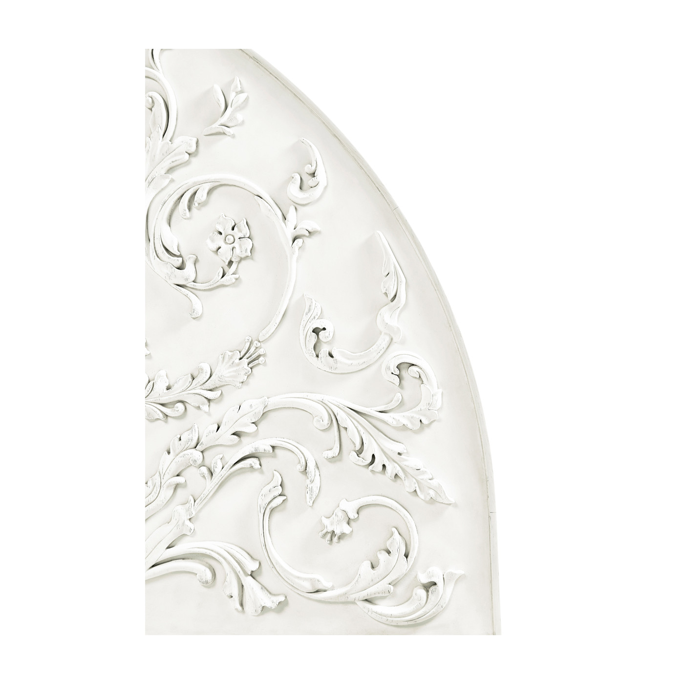 Moon Flower Half Round Carved Panel Bed