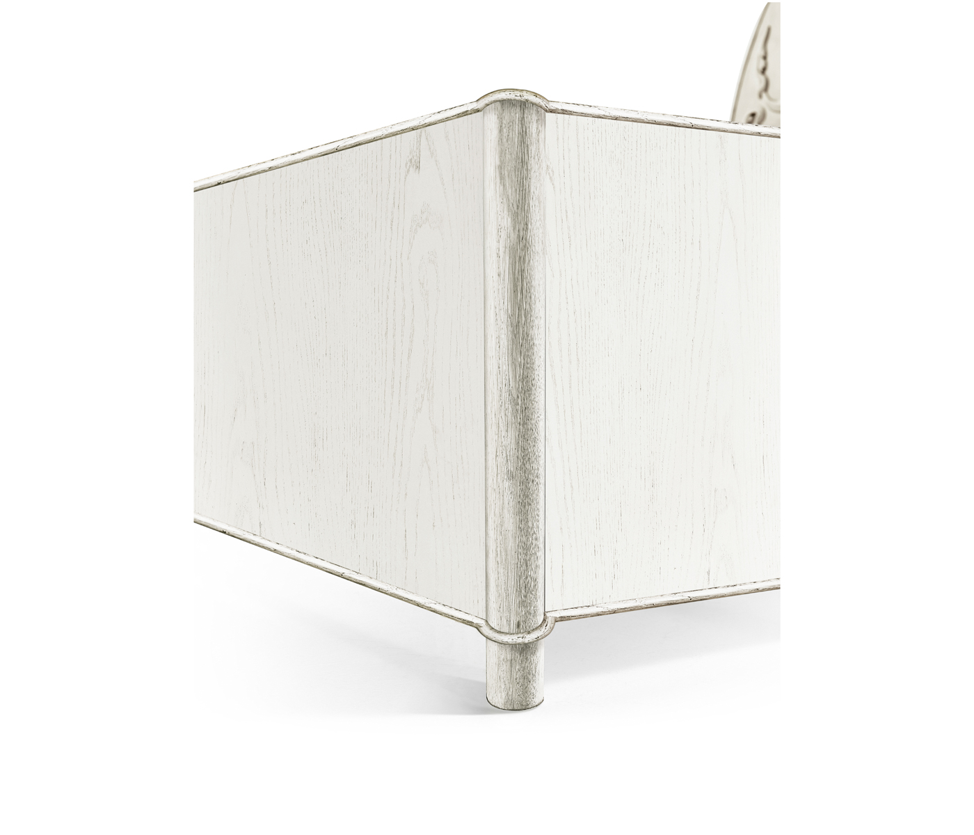 Moon Flower Half Round Carved Panel Bed