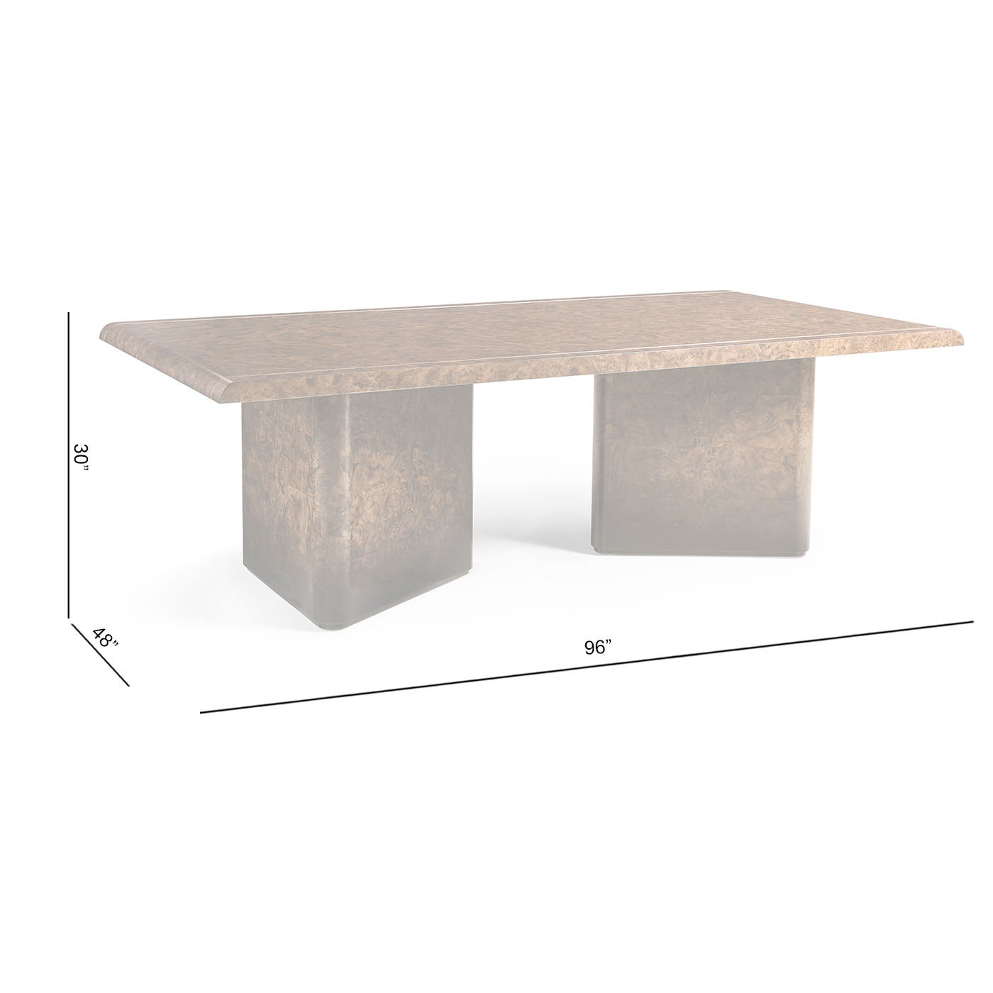 Jacques Rectangular Dining Table 96