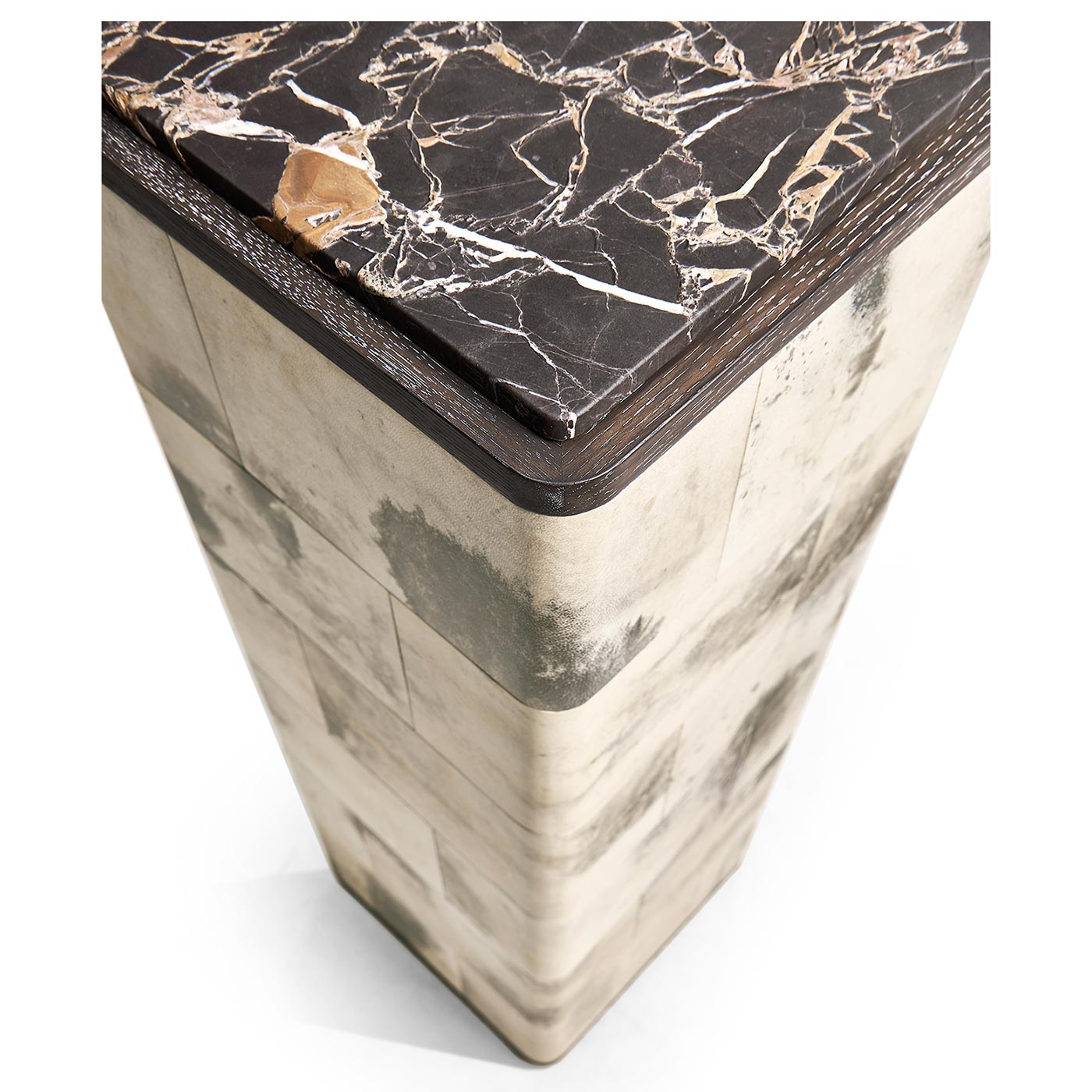 Truett High Pedestal Table Black And White