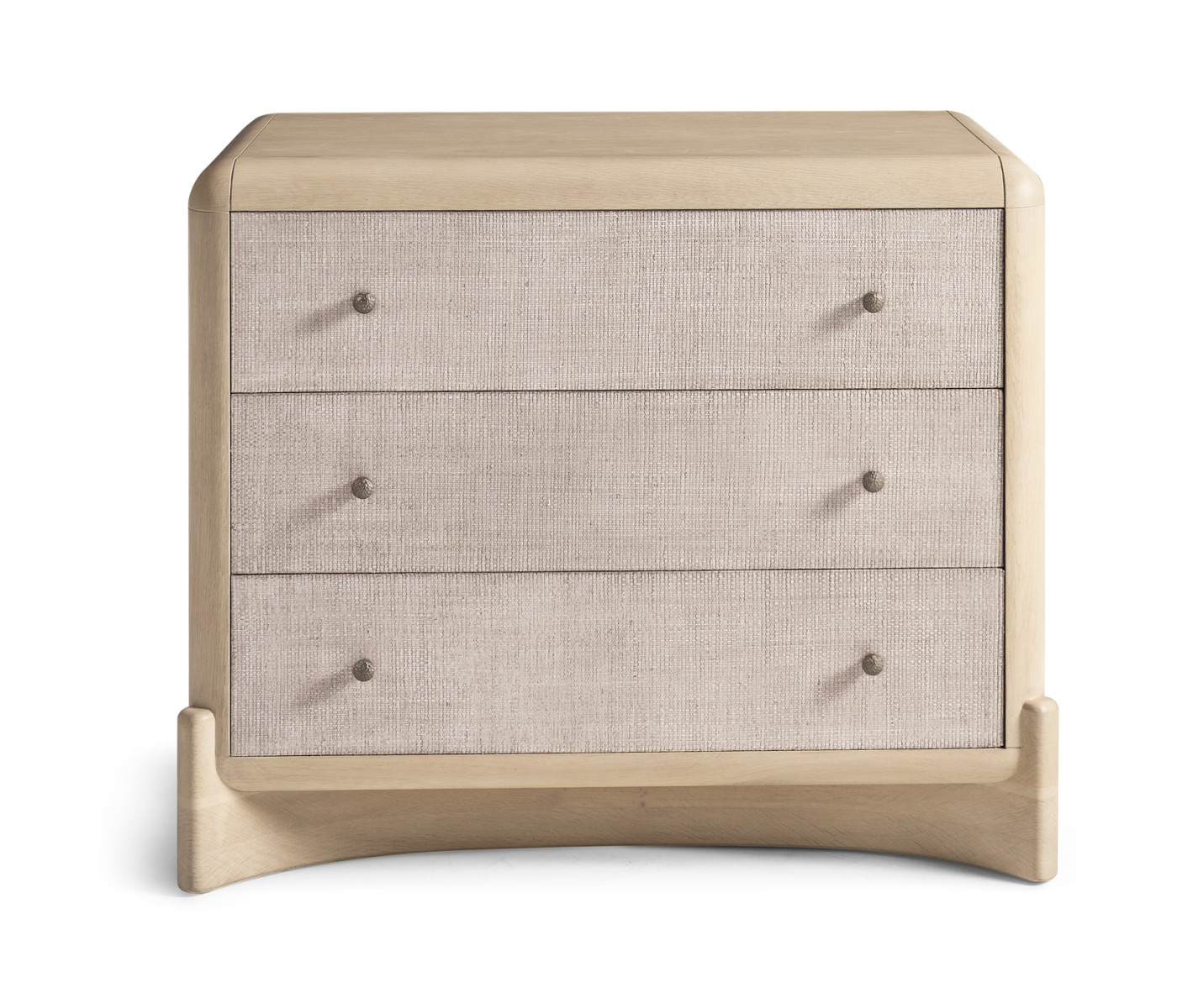 Keel Raffia Three Drawer Nightstand