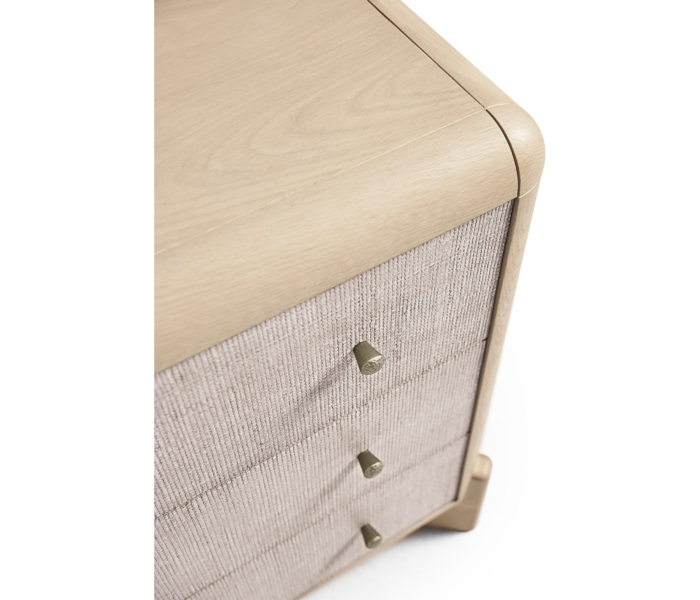 Keel Raffia Three Drawer Nightstand
