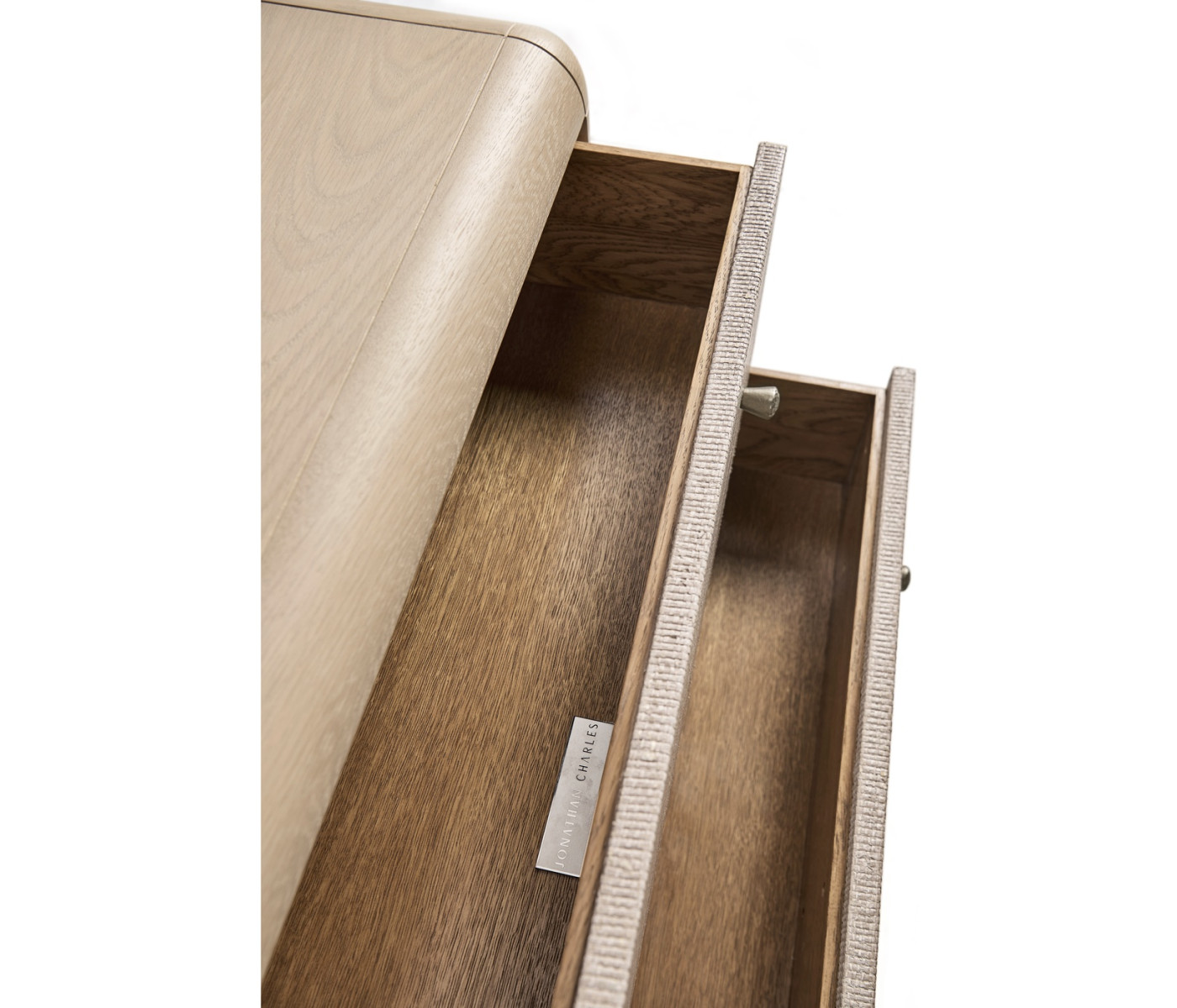 Keel Raffia Three Drawer Nightstand