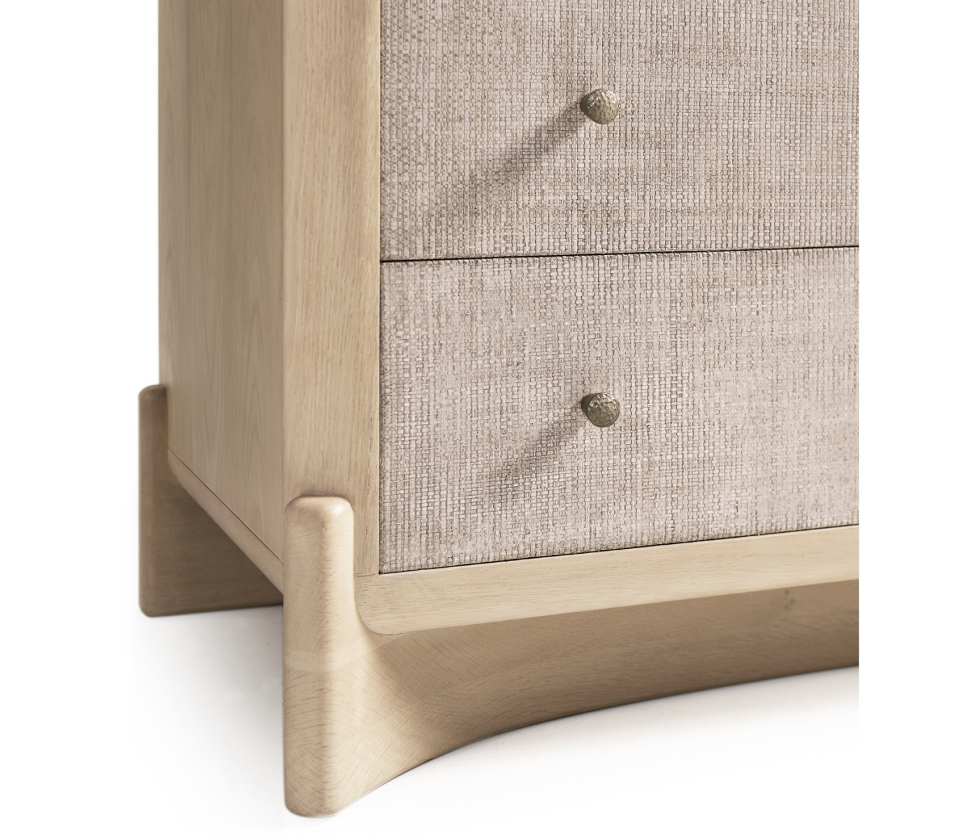 Keel Raffia Three Drawer Nightstand
