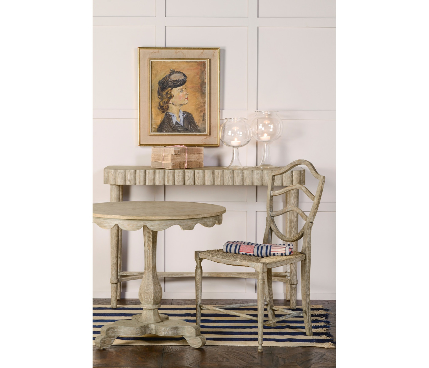 Bodiam Grey Oak Arm Chair