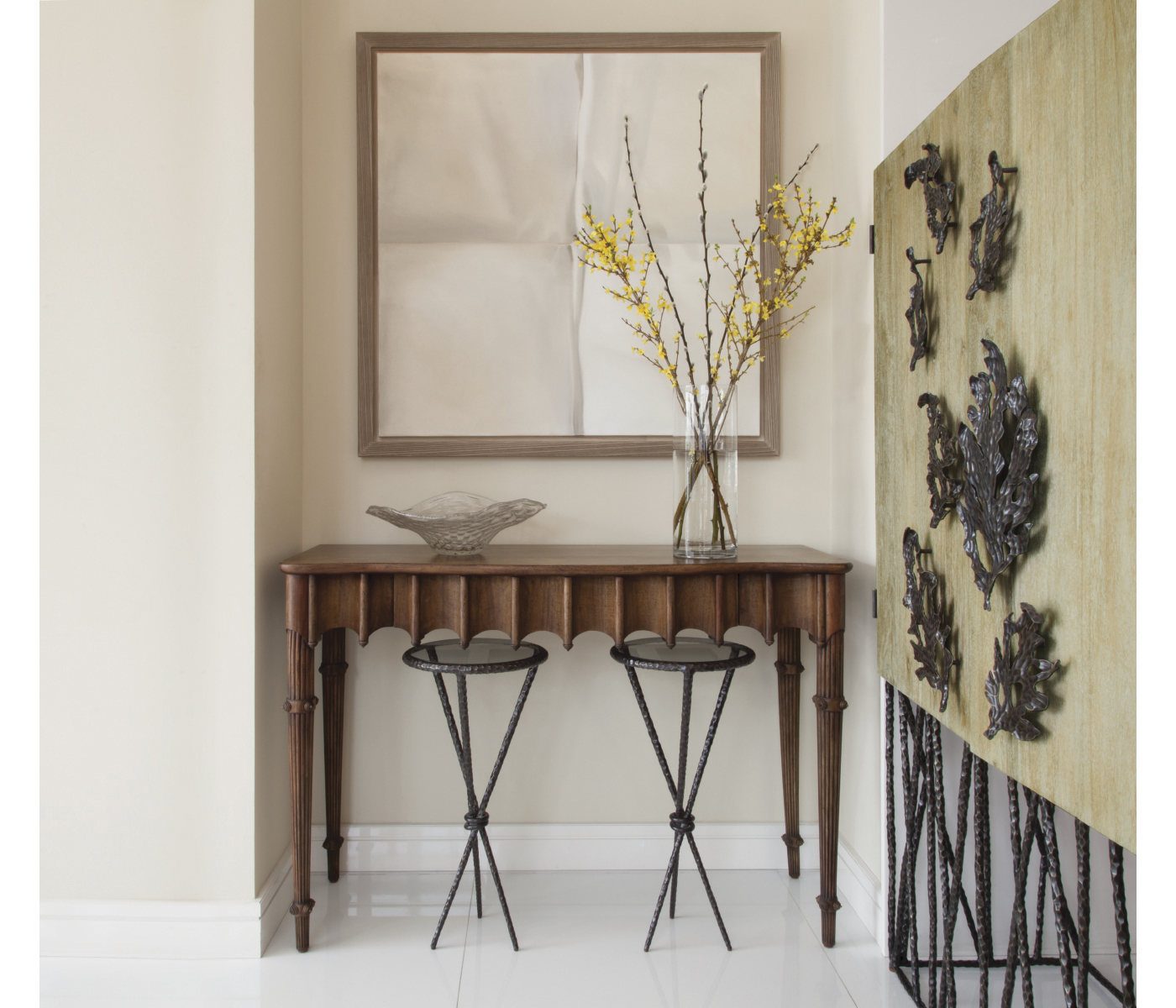 Artaross Grey Oak Console Table