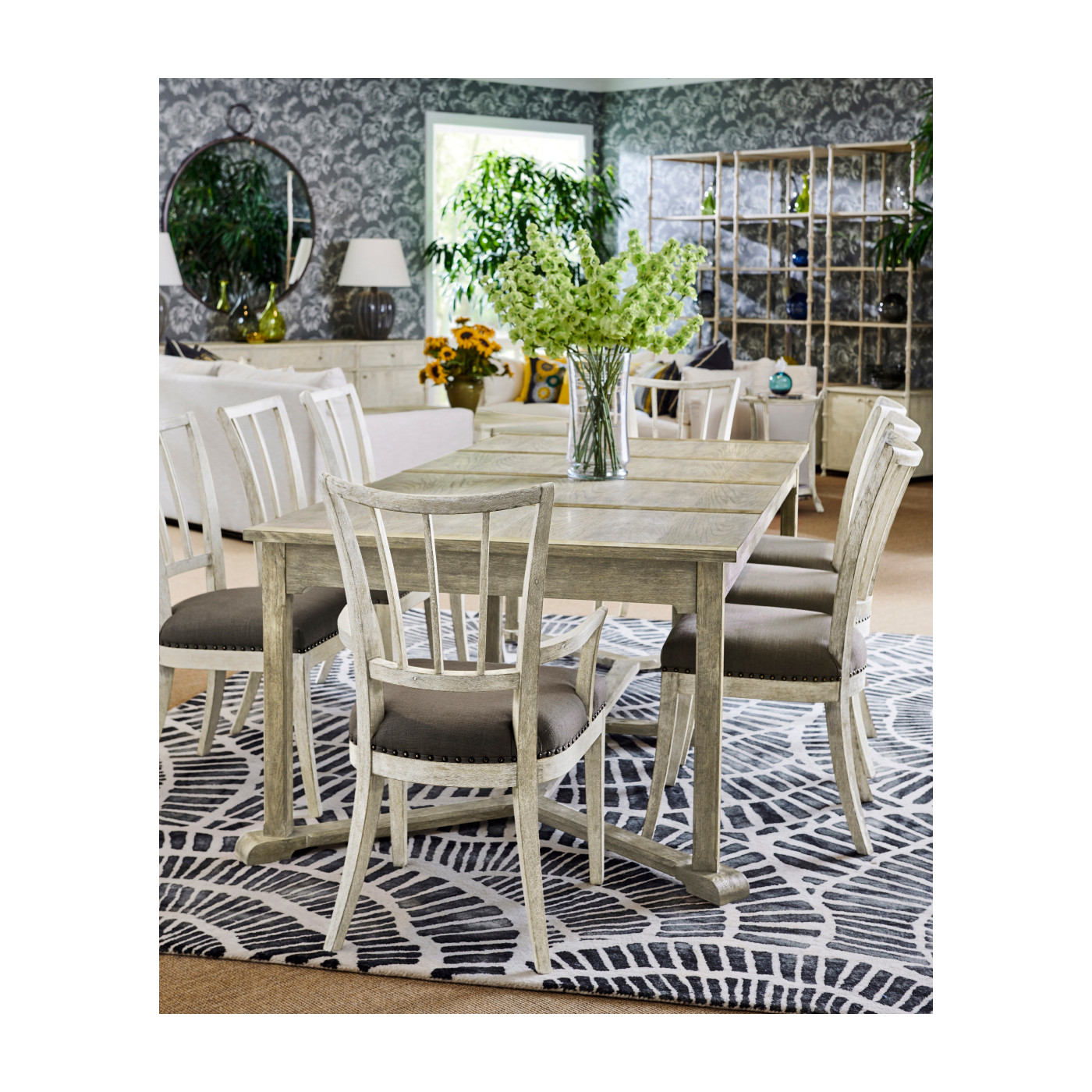 Hawford Grey Oak Dining Table 100