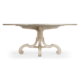 Lacock Venetian White Oak Dining Table with Silver Gilding 71