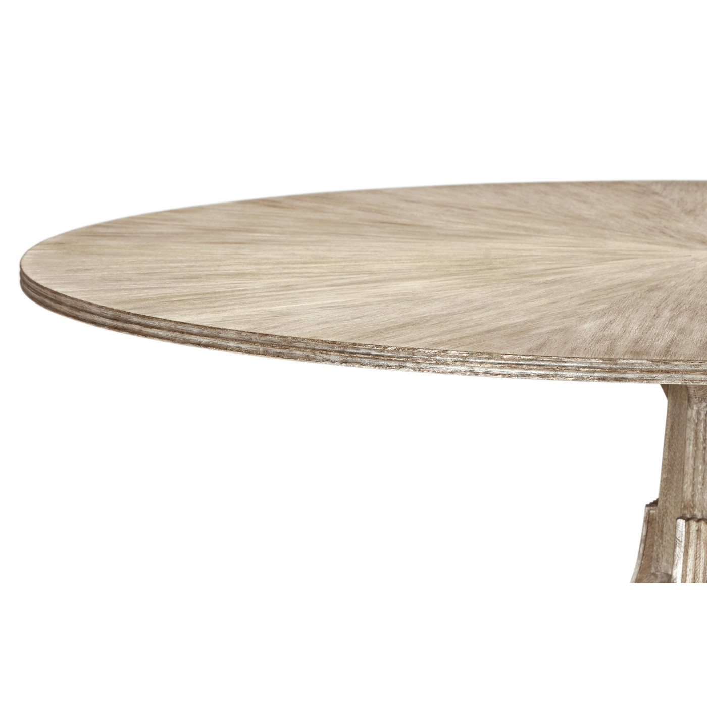 Lacock Venetian White Oak Dining Table with Silver Gilding 71