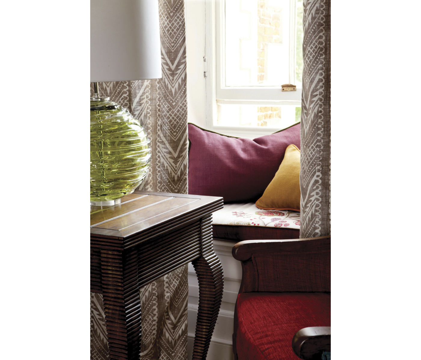 Belton Grey Fruitwood Arm Chair