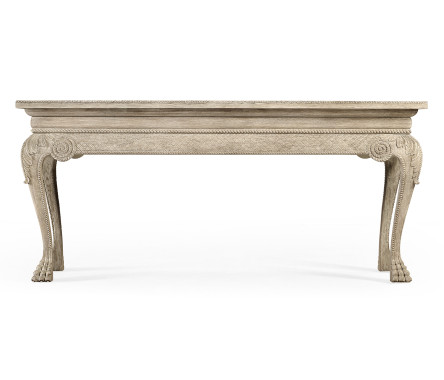 York Venetian White Oak Console