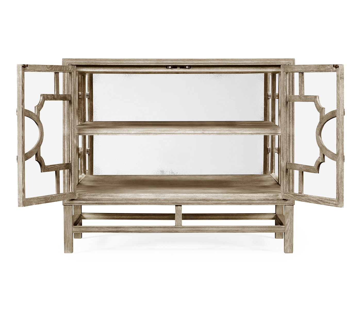 Hewlett Grey Oak Glazed Cabinet