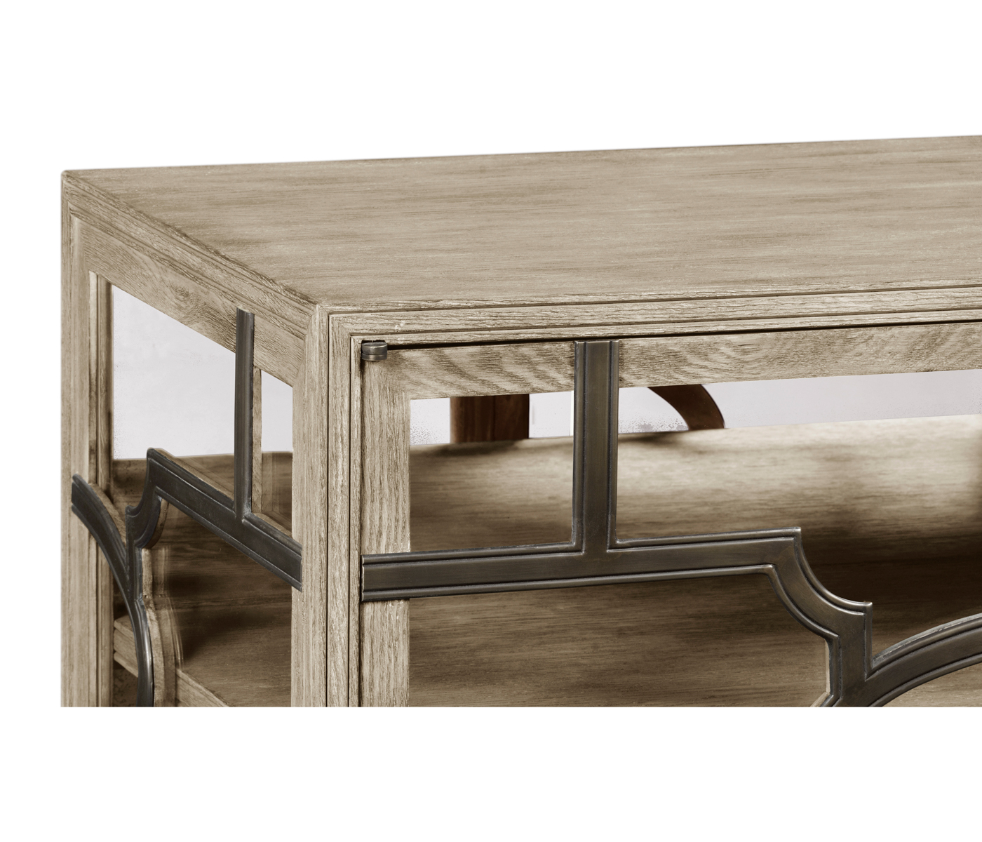 Hewlett Grey Oak Glazed Cabinet