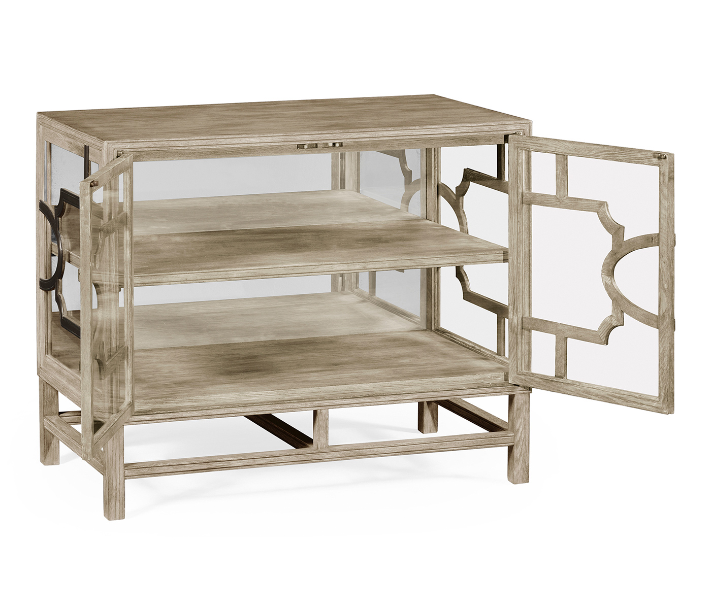 Hewlett Grey Oak Glazed Cabinet